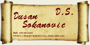 Dušan Sokanović vizit kartica